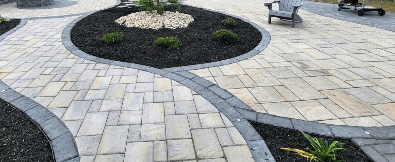 Custom stone and paver patio installation in Rochester, MN